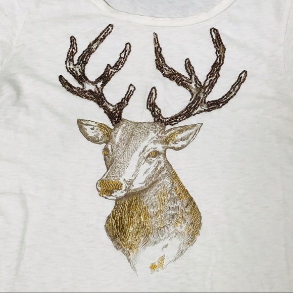 J. Crew Tops - J. Crew Deer Embellished Deer Tee